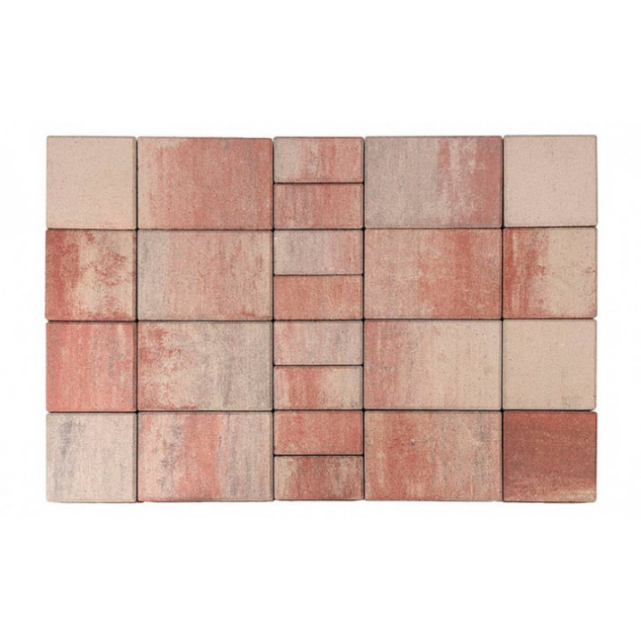 Тротуарная плитка Braer "Мозаика" Color Mix "Фламинго" с доставкой в Балаково